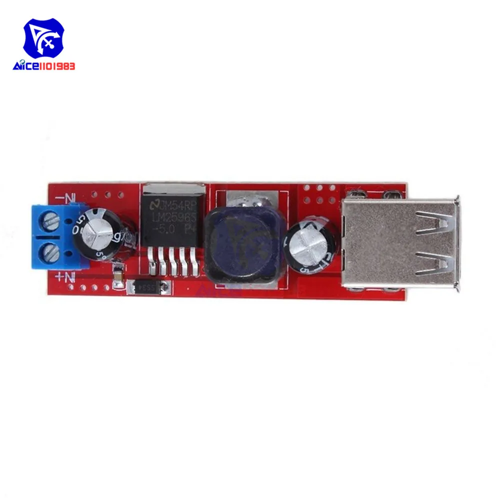 LM2596 DC-DC DC 6-40 В до 5 В 3A двойной USB понижающий преобразователь блок питания плата модуля для автомобильного зарядного устройства
