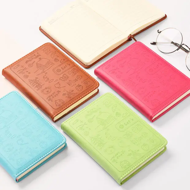 

Notebook Business Leather Notebook Cartoon Cute Student Stationery Korean Creative Notepad A6 Diary