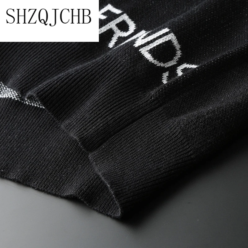 

Warm Thick Sweater Men Casual Long Sleeve Pattern Printing New Mens Pullover Sweaters Slim Fit Knitwear Male O-Neck Tracksuit