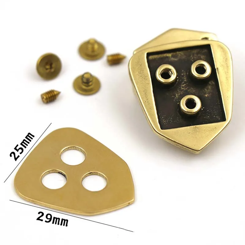 Meetee 34x25mm Brass Tongue Lock Clasp Turn Twist Switch Buckle for Bag Luggage Hardware DIY Leather Craft Accessories AP651 | Дом и сад