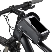 new bike bag frame front top tube cycling bag waterproof 6 6in phone case touchscreen bag mtb pack bicycle accessories