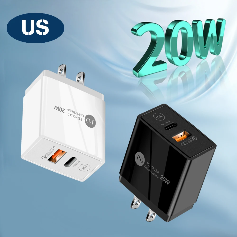 

PD20W + QC3.0 PD20W compatible QC3.0 quick charge mobile phone charger travel Europe and the United States the rules