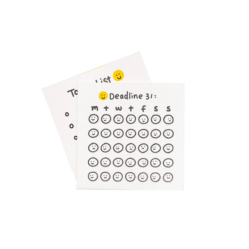 

SIXONE 50 Sheets Smile Daily Serie Notebook Student To Do List Concise Memo Pad Kawaii Weekly Planner Stickers School Stationery