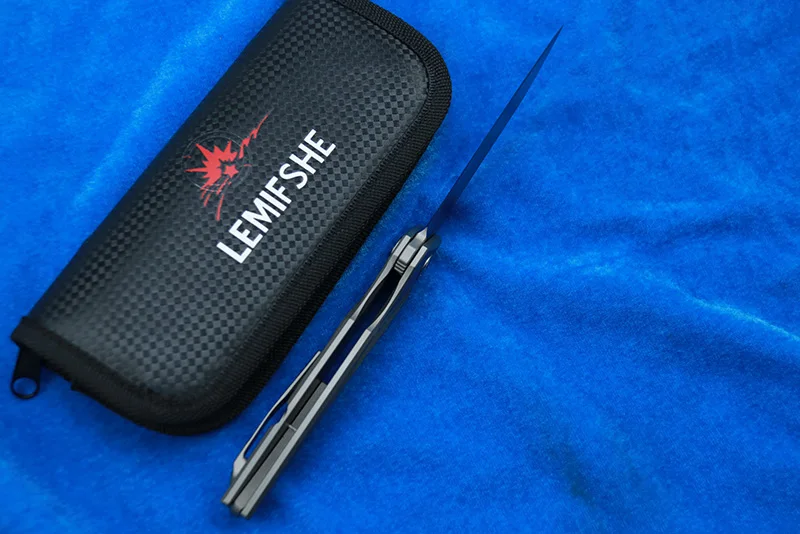 Лезвие LEMIFSHE L98 M390 карманный складной нож ручка из титанового сплава керамические