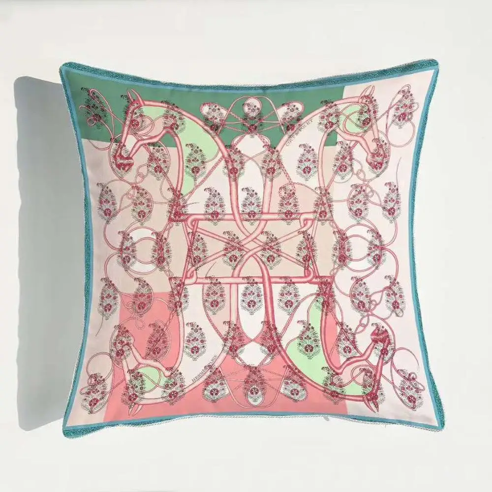 Европейский дизайн Cojines Decorativos Para Sof Зара* женский геометрический конский бренд чехол для подушки с Северными мотивами Королевский роскошный чехол для подушки - Цвет: 7