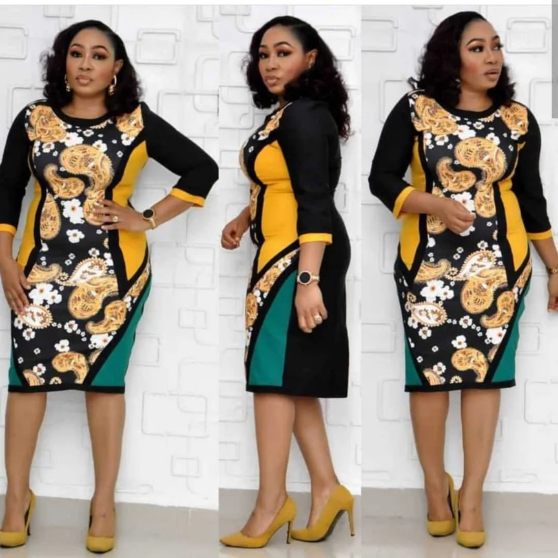 2019 Новое поступление сексуальное модное платье в африканском стиле с принтом