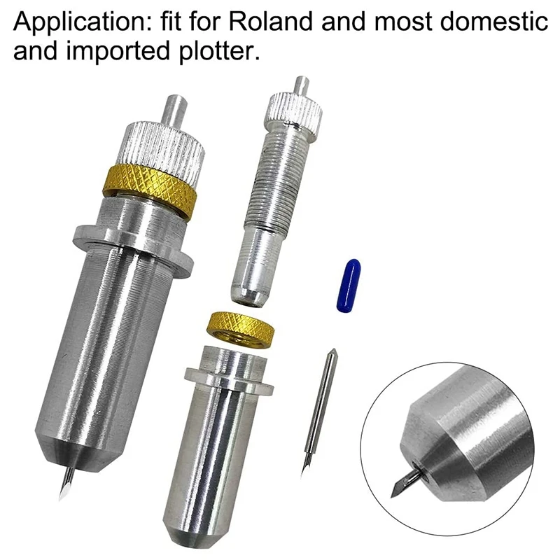 

30Pcs Vinyl Cutter Blades 30 degree/45 degree/60 degree Lettering Blade for Roland Plotter Cutting with 1 Blade Holder