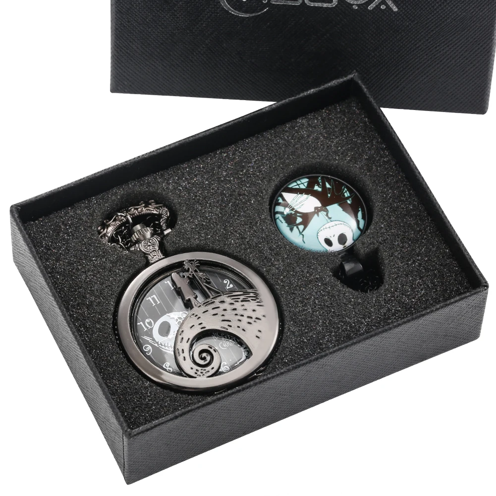 Exquisite Vintage Quartz Pocket Watch Fashion Necklace Pendant Chain Best Gifts Sets with Gift Box for Women Men