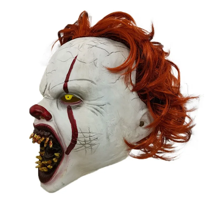 Stephen King's It 2 маска пеннивайза светодиодный парик головной убор ужас Хэллоуин