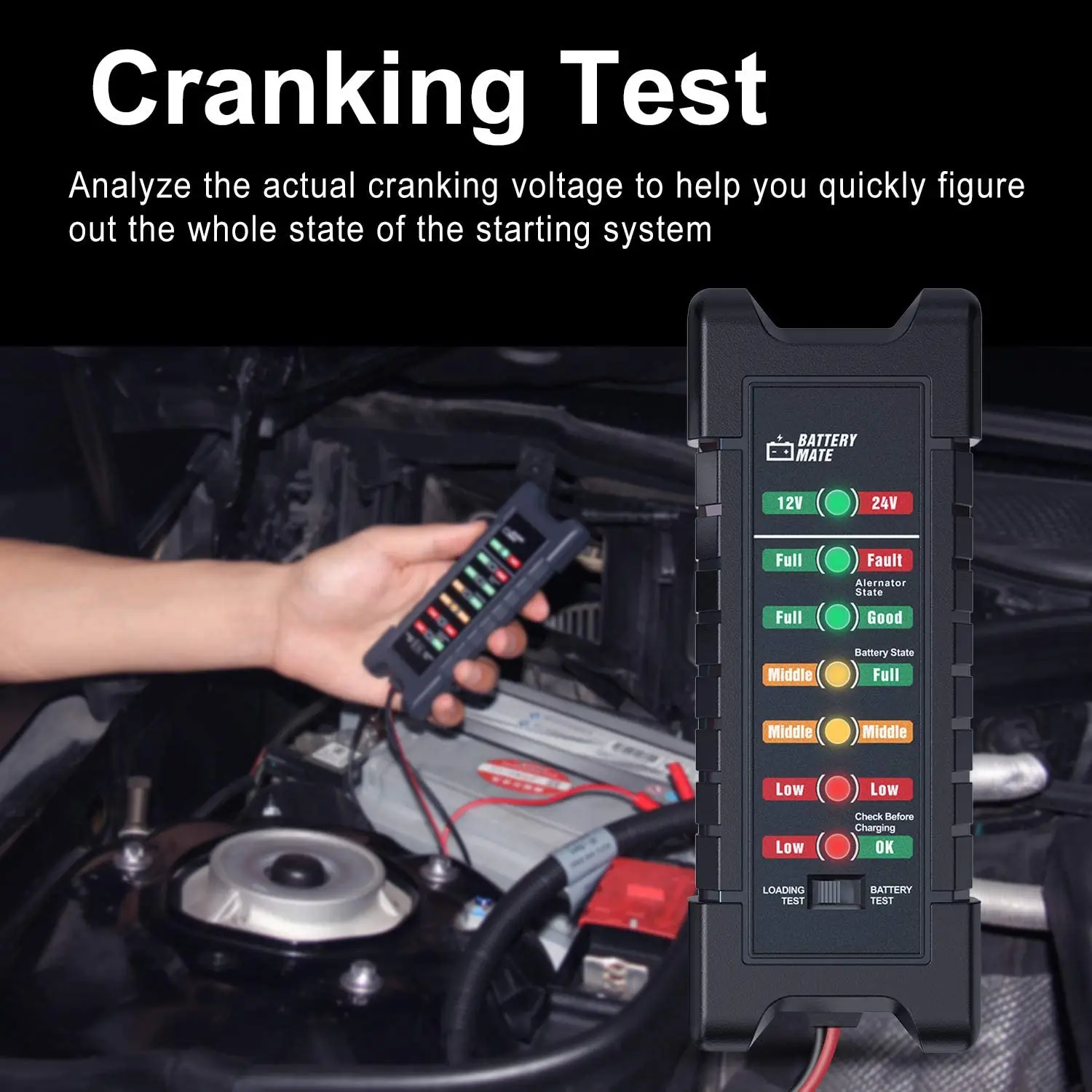 Цифровой тестер аккумулятора BM410 диагностический прибор для автомобильных