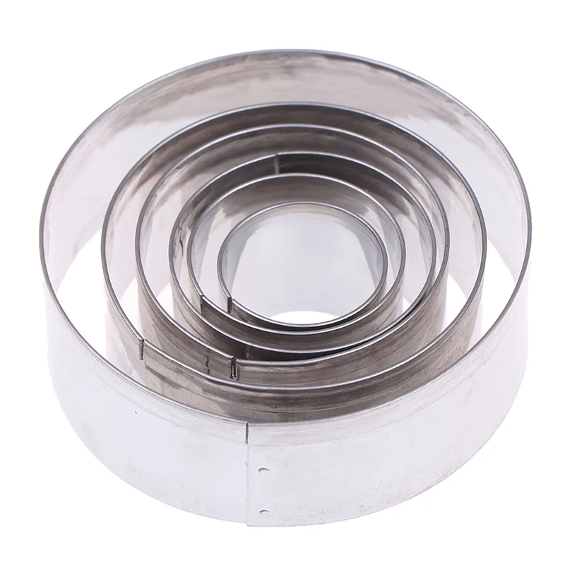 

5Pcs/Set Stainless Steel Round Polymer Clay Cutter Molds Pottery Ceramic Cutting Mould Diy Tools New Arrival