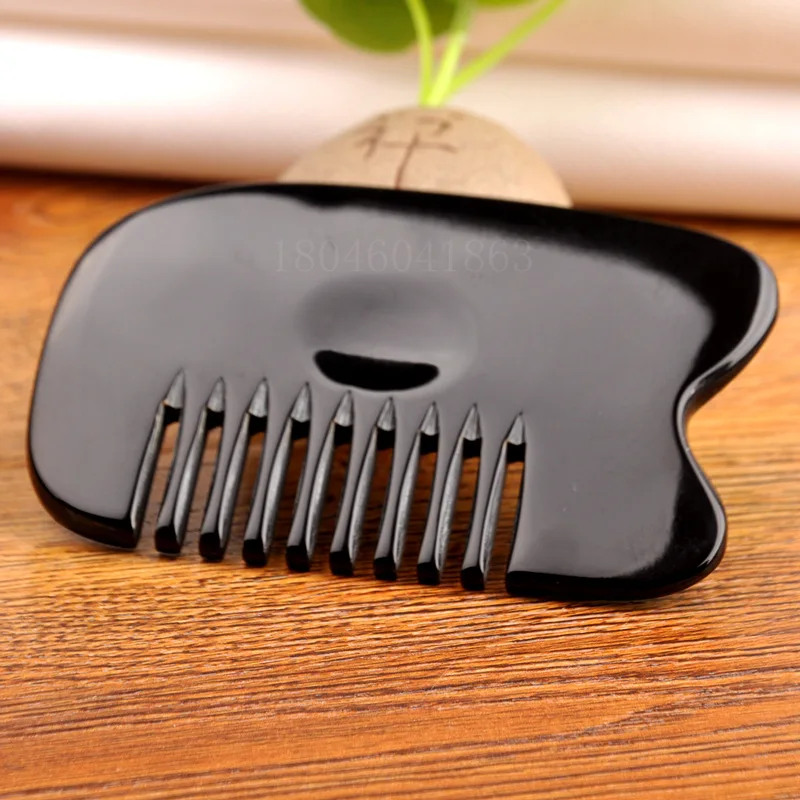 Толстый черный рожок буйвола с восьмизубчатыми соскальзывающими пластинами