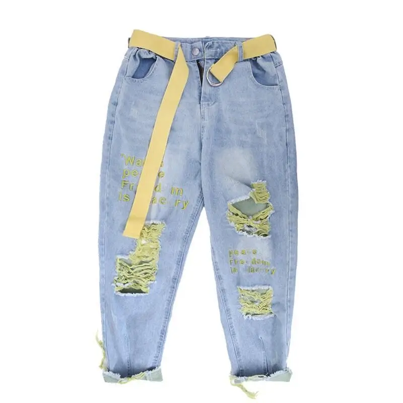 Брюки-карго женские хлопковые с завышенной талией свободные тонкие штаны