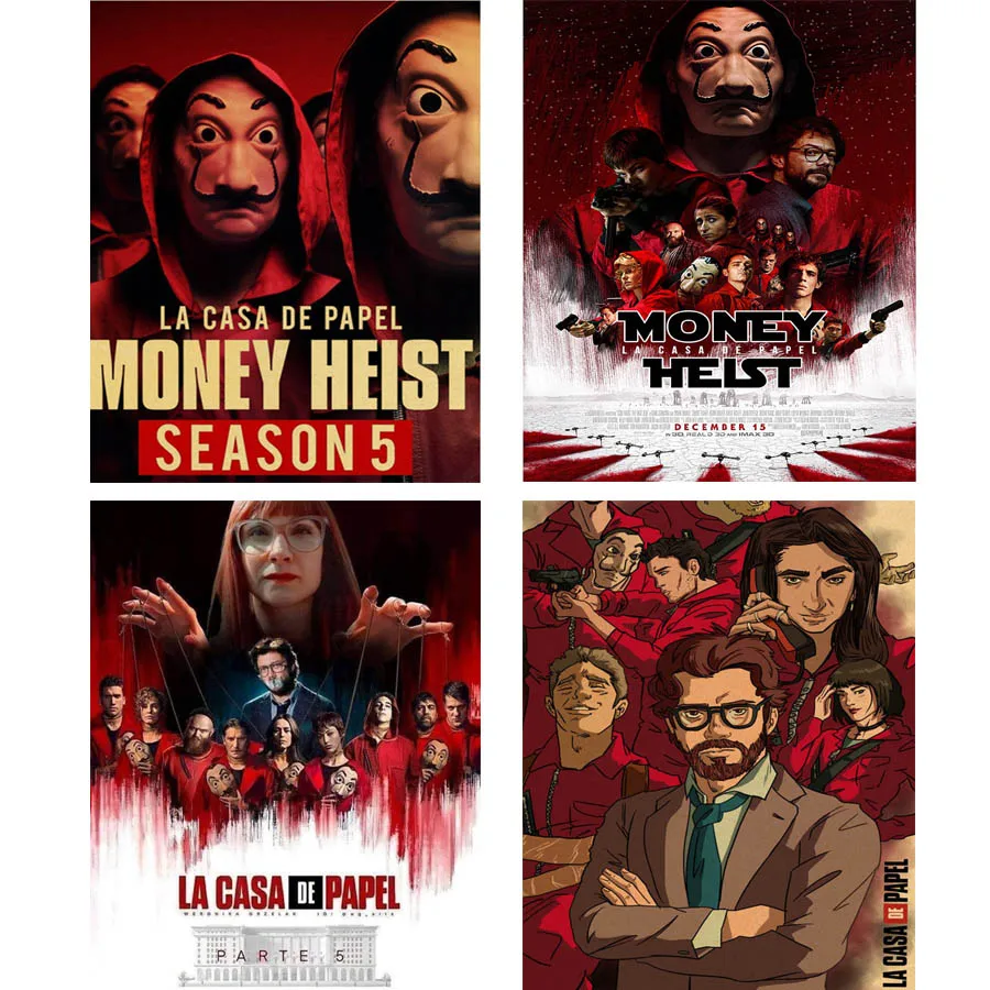 

Diamond Painting La Casa De Papel Posters Spain Suspenseful TV Series Money Heist 5D Diy Diamond Mosaic Embroidery Pictures