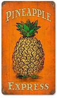 interesting home decoration metal tin sign pineapple express retro living room bedroom wall decoration metal plate 8x12 inches