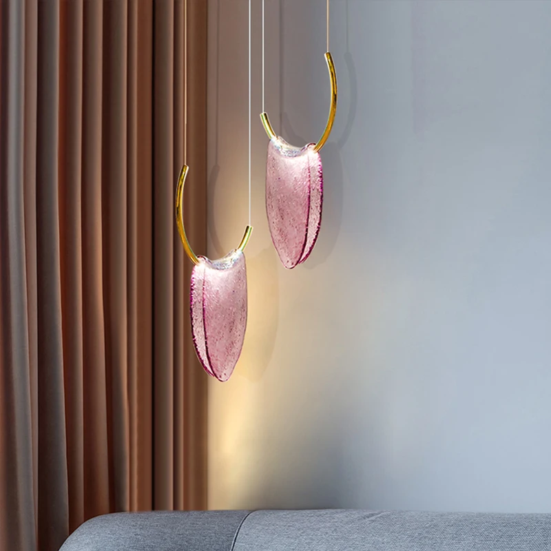 Скандинавская маленькая прикроватная люстра для спальни Современная