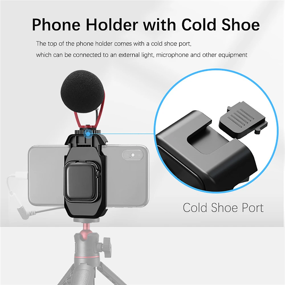 Держатель-зажим для смартфона с креплением для штатива с холодным башмаком для iWatch Series 5 Аксессуары Vlog от AliExpress WW