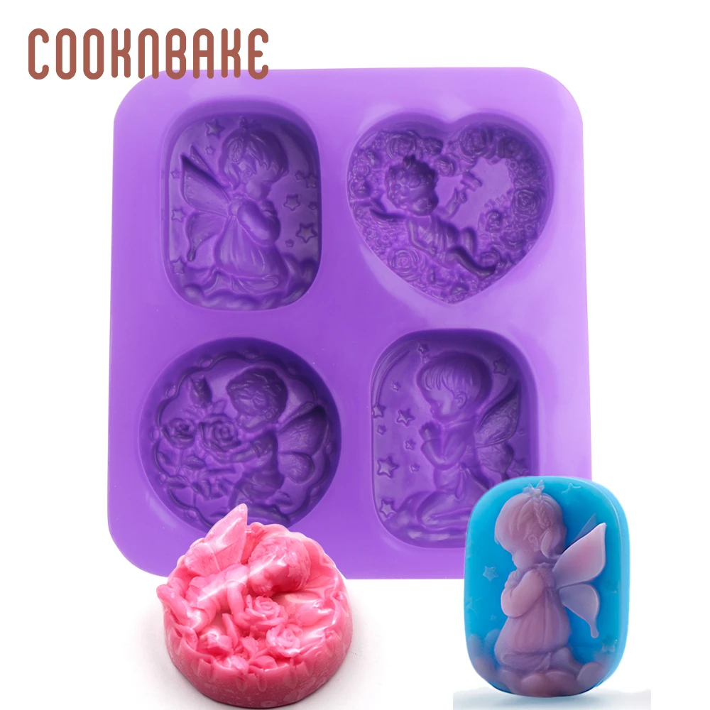 Силиконовая форма COOKNBAKE для мыла в форме ангела ручная работа мыльная свеча смола