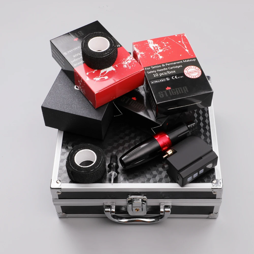 Полный комплект татуировки моторная ручка тату машинка Пистолет Краски