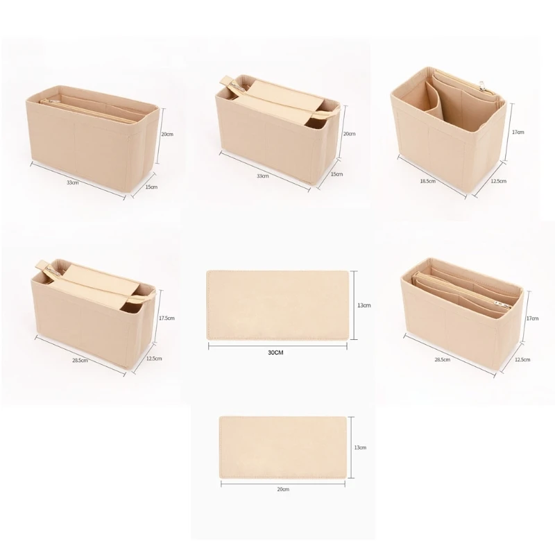 

Фетровый органайзер для кошелька, сумка-Органайзер с несколькими карманами, Корректирующее нижнее белье для сумок