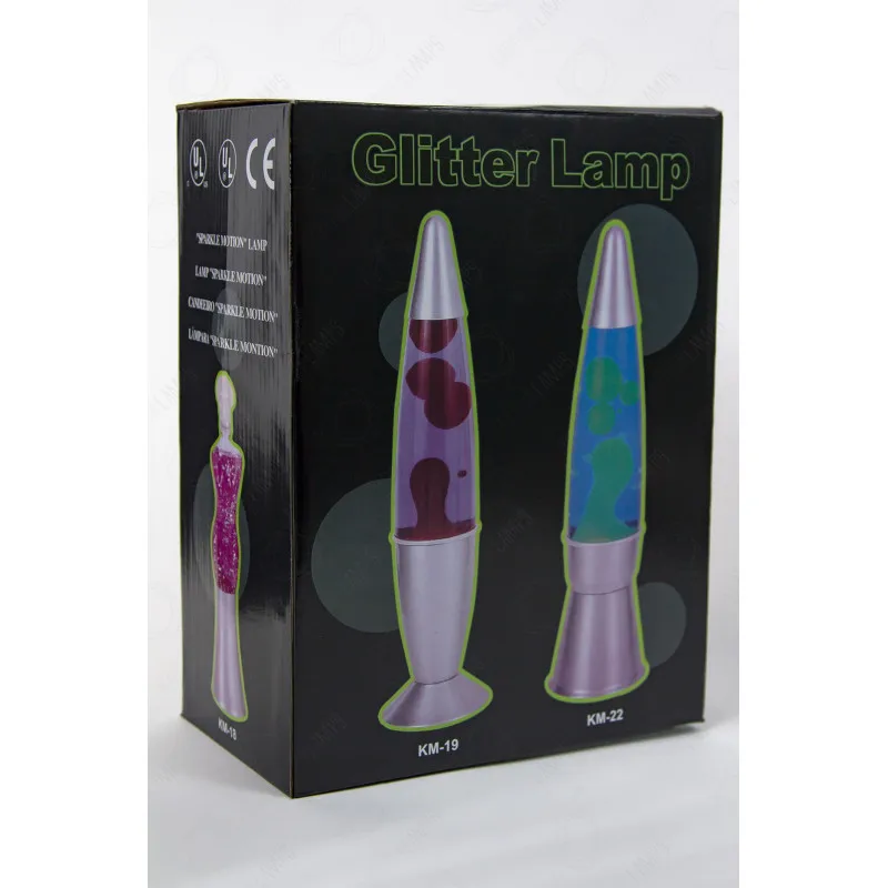 Лава-лампа 48см Красная/Блёстки (Глиттер) | Лампы и освещение