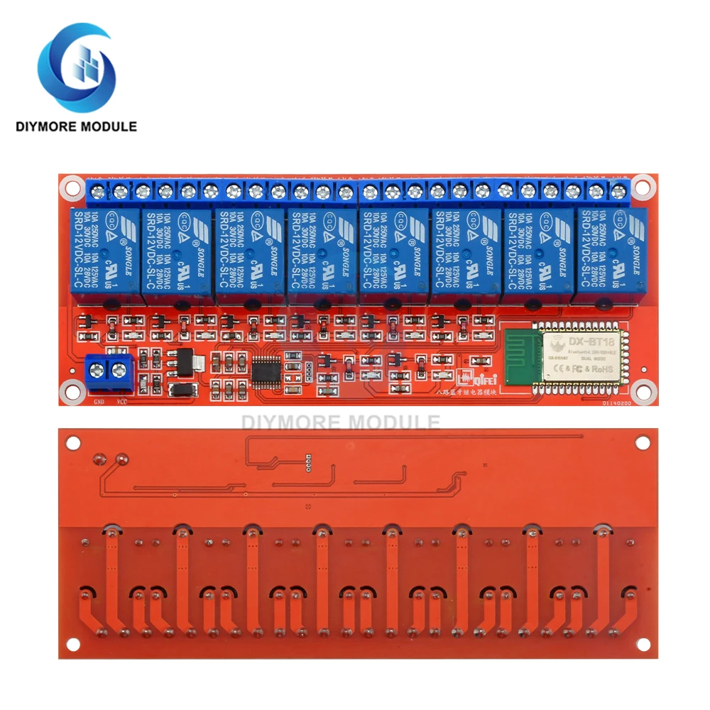 Релейный модуль Bluetooth 5 В 12 8 каналов | Электронные компоненты и принадлежности