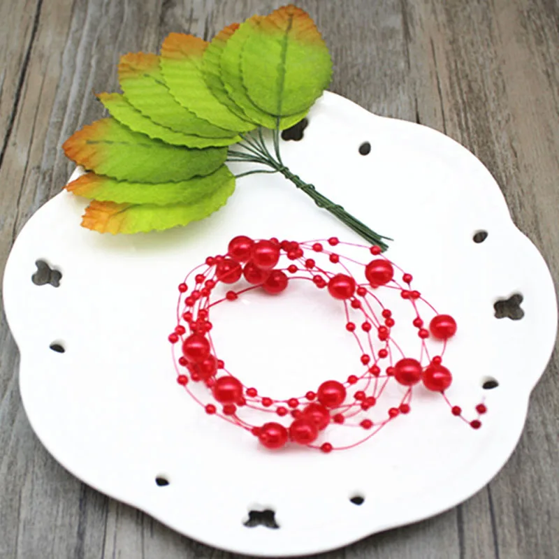 1pcs red 1 шт. 3 мм/8 мм жемчужный кулон из искусственного жемчуга на цепочке бусины-коннекторы Свадебные украшения ручной работы материал - Цвет: 1pcs red