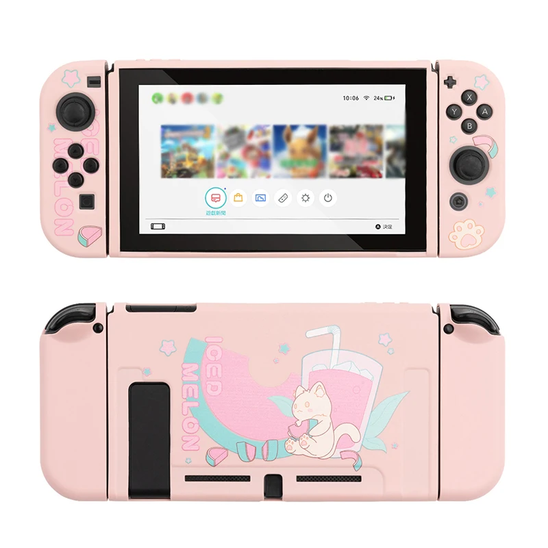 

Girly Pink Protective Case For Nintendo Switch Full Controller Shell Soft Cover NS Game Case Box For Nintendo Switch Accessories
