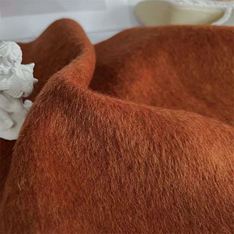 NW174 двухсторонняя закатная оранжевая шерстяная ткань женское осенне-зимнее