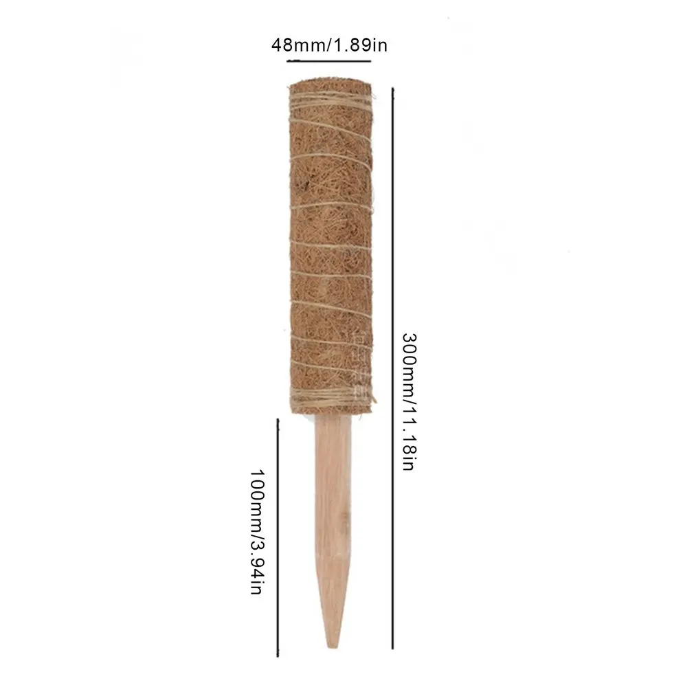 

4 Pcs Moss Pole Coconut Coir Poles With Wooden Plant Tags And 2 Rolls Strap Support Indoor Plants To Grow Upwards