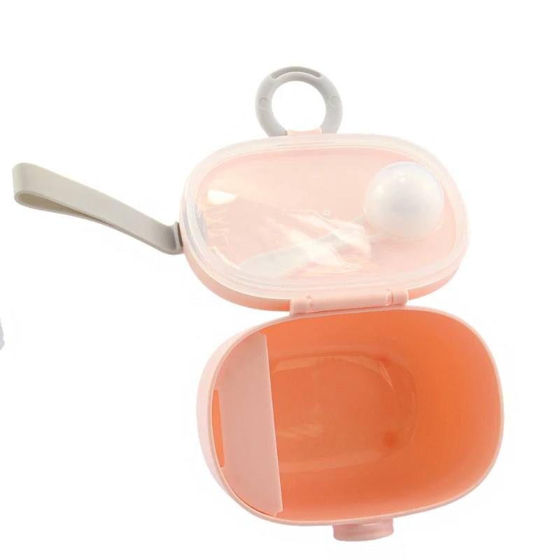 

500ML Baby Food Storage Box Single Layer Solid Color Portable Cereal Box Baby Milk Powder Box