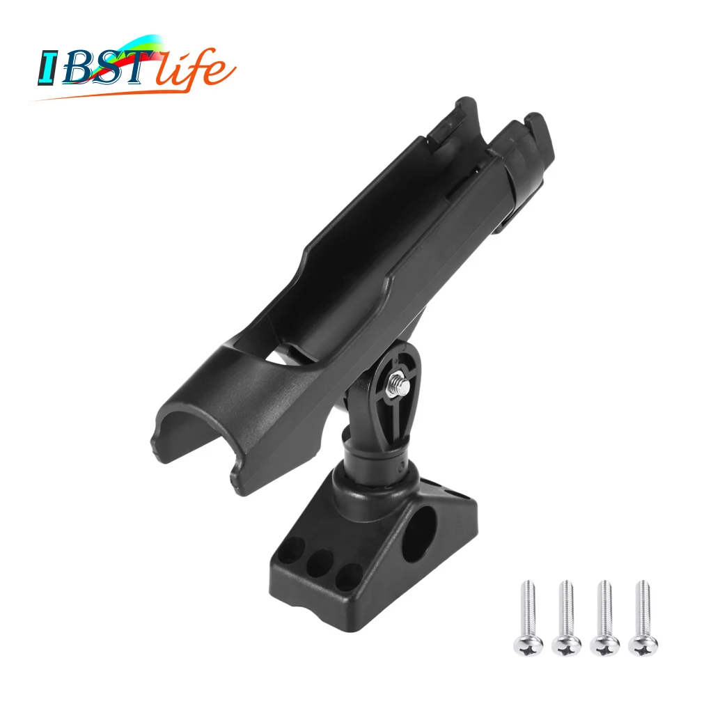 

ABS Adjustable Boat Fishing Rod Rack Holder Device Pole Kayak Support Fixer Fix Pole Rotatable Mount Inflatable Accessories