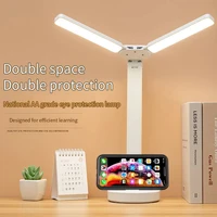 led table lamp dimmable touch foldable desk lamp bedside reading eye protection business table light usb chargeable night light