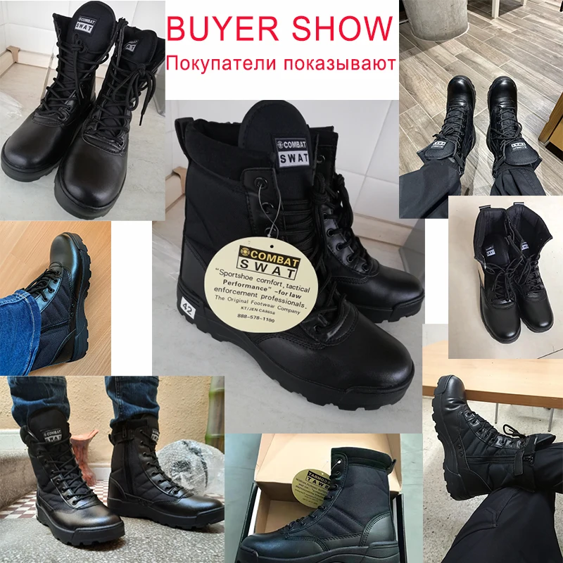 Men's Military Boot Combat Mens Camo Ankle Boots Tactical Big Size 36-47 Army Boot Male Shoes Work Safety Shoes Motocycle Boots