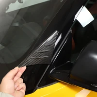 for toyota gr supra a90 2019 2022 real carbon fiber car rearview mirror side window spoiler triangle cover trim car accessories