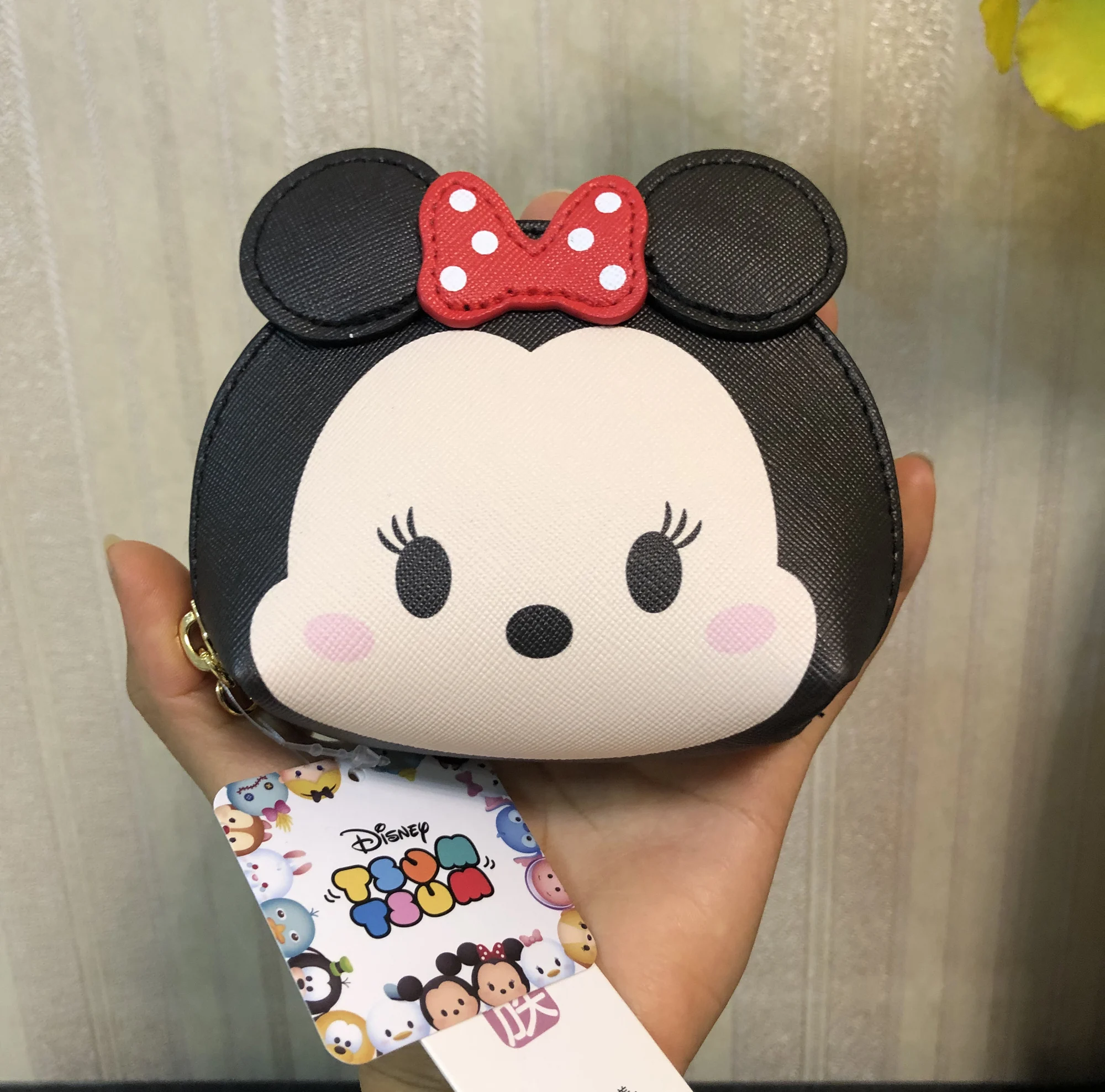 

Genuine Disney Cute Minnie Mickey Portable Bag Mini Backpack 1 Pc Purse Multi-purpose Storage Bag with Keychian