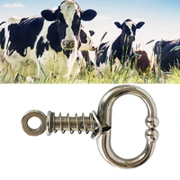 1pcs stainless steel bull cow cattle nose ring husbandry big cattle nose traction rings ware binding tool spring type
