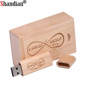 Usb-флеш-накопитель SHANDIAN деревянный в коробке, 6432164 ГБ