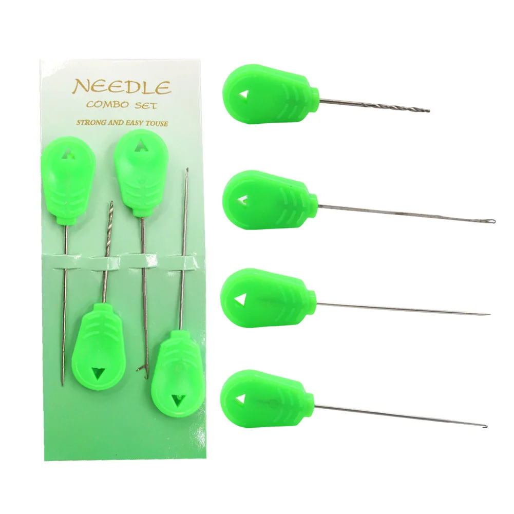 

4pcs Baiting Needle Set Hook Drill Boilie Bait Carp Fishing Terminal Tackle Pesca Iscas Fishing Tools Stop/Gated/Puller Needles