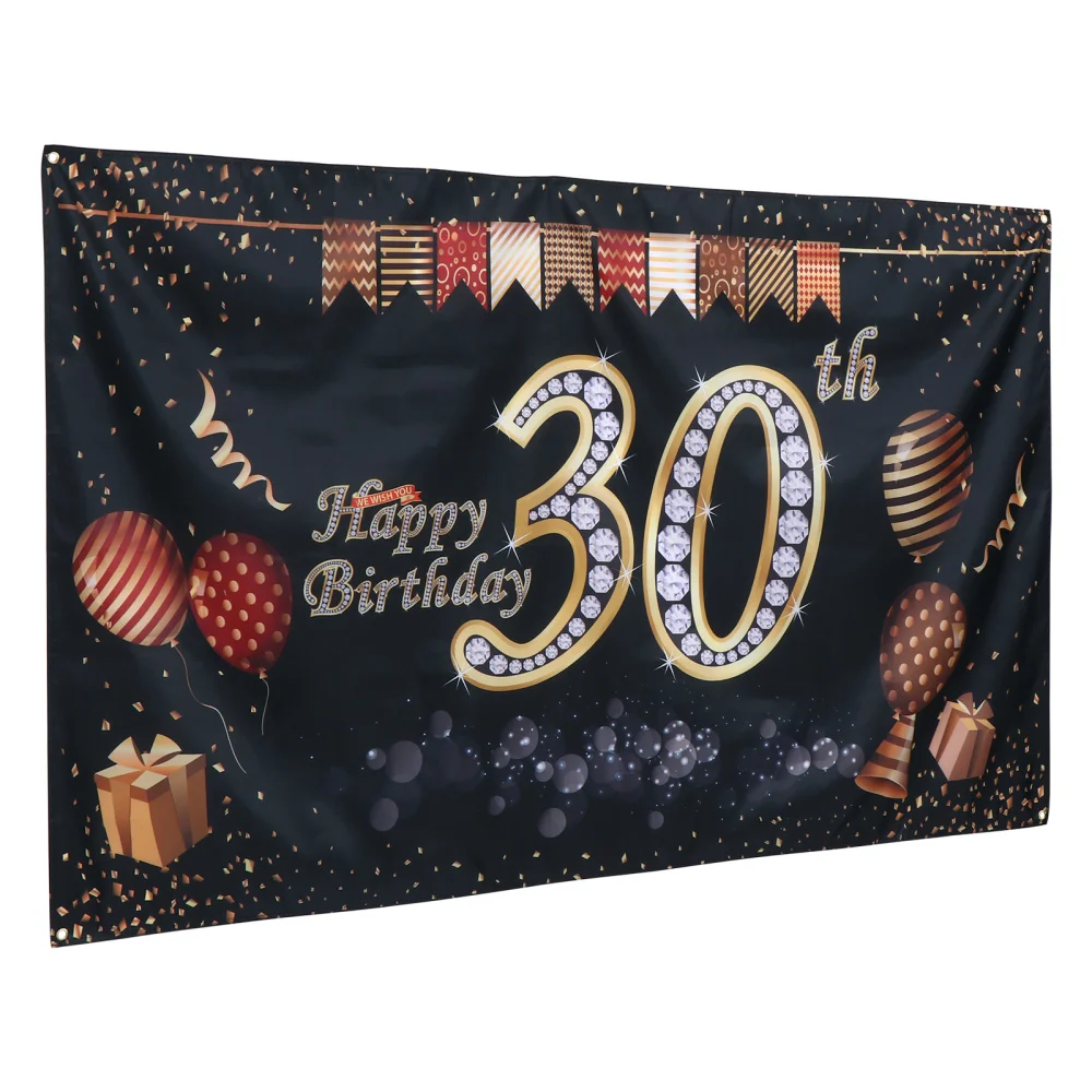 

1pc Birthday Banner Hanging Flag Backdrop Decoration (18th)