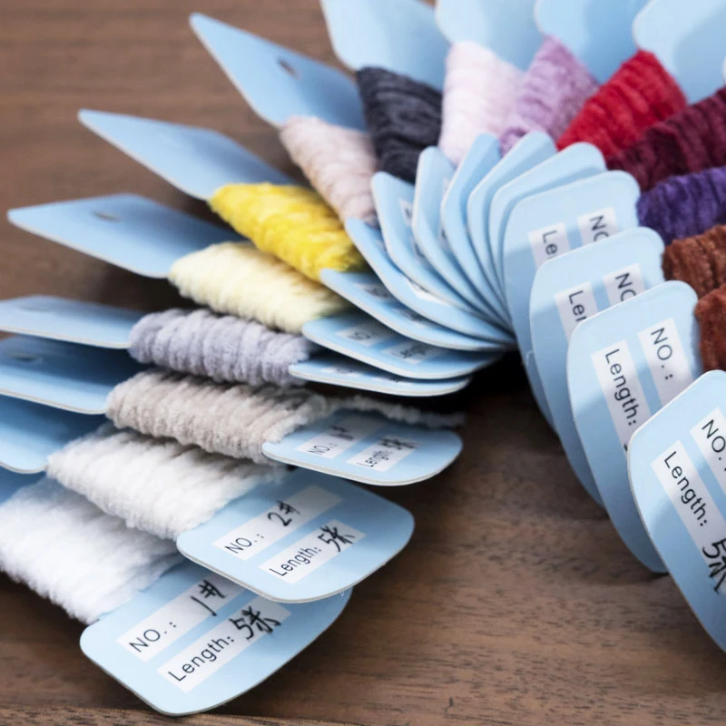 Аксессуары для французской вышивки материал синель однотонный 24 цвета 5 метров