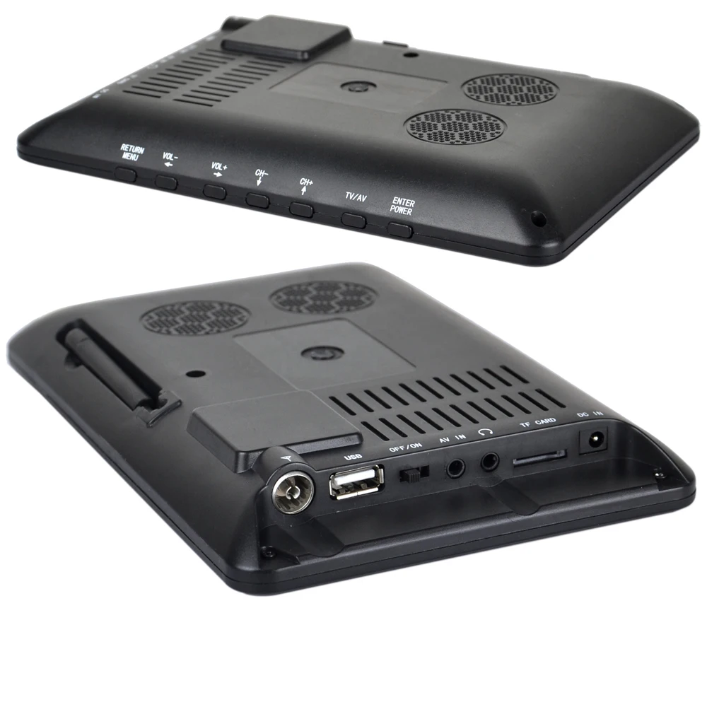 Портативный телевизор Leadstar 9 дюймов с DVB-T-T2 Hevc 10 бит 16:9 800*480 HD цифровой мини ТВ