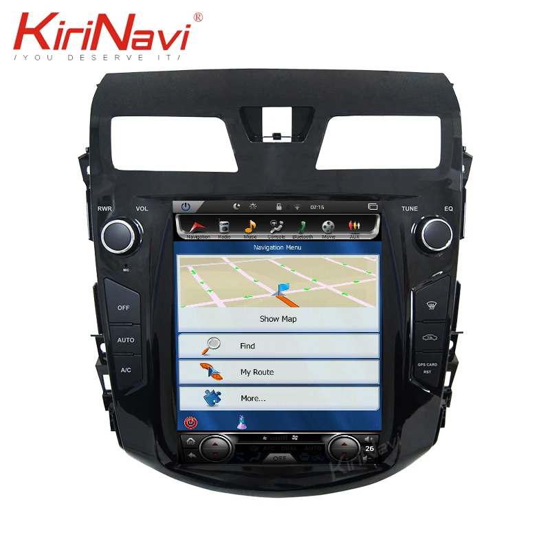 Вертикальный экран KiriNavi в стиле Tesla Android 9 0 автомобильное радио GPS-навигация для