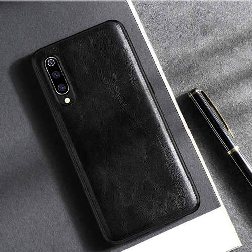 Black case X-Level кожаный чехол в стиле ретро для Xiaomi mi 9, мягкий силиконовый чехол с полной защитой для Xiaomi mi 9 mi 9, винтажный Чехол - Цвет: Black case