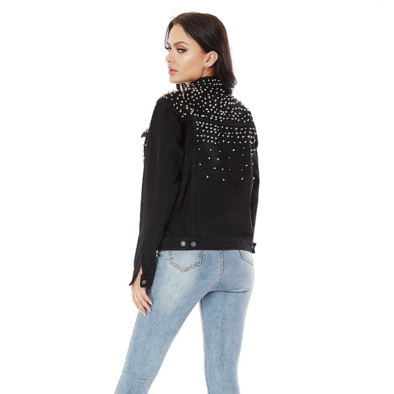 

Short Denim Jackets Women Long Sleeve Vintage Casual Jean Jacket Bomber Denim Coat