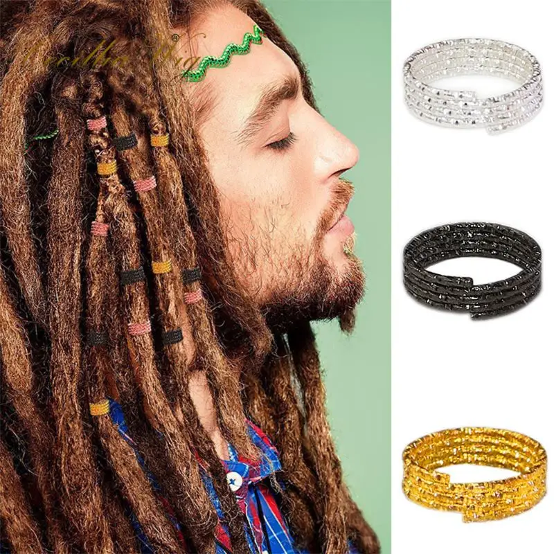 107Pcs Jumbo Hair Braids Jewelry Dreadlock Accessory DIY Beads Rings Crochet Hook Pendant Charms Metal Cuffs Coil Clip Tool | Красота и