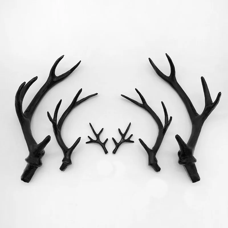 Черная Рождественская пара искусственный головной убор с рогами повязка на