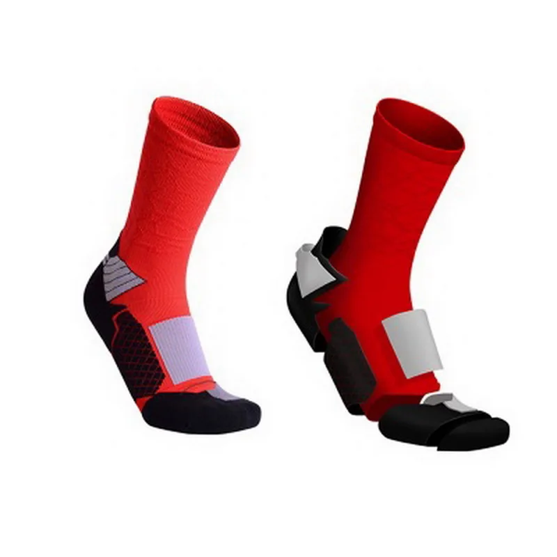 1Pair Professional Badminton Tennis Basketball Socks For Men Non-slip Ankle Protective Anti-sprain Sports |