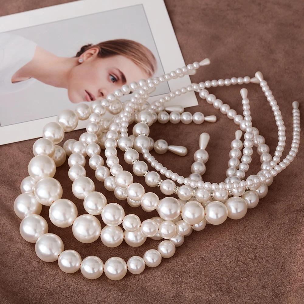 Женский обруч для волос с искусственным жемчугом 1 шт.|Украшения волос| |