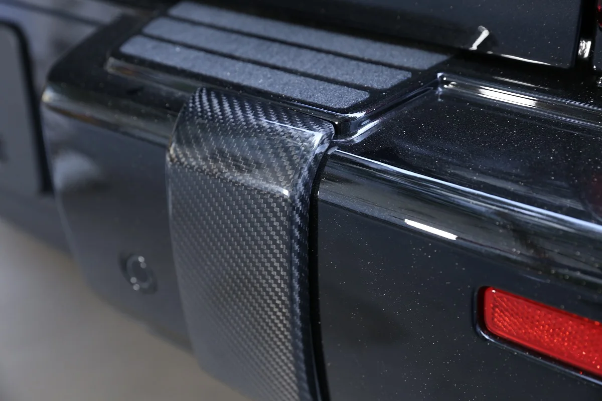 Наклейка на передний бампер и задний из углеродного волокна подходит для Mercedes Benz